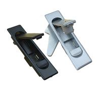 MS730 Zinc Alloy Plane Locks Push Button Glass Showcases with Lock Industrial Latch for Electronic Cabinet and Subway 1Pcs(Silver-Key-Zinc)