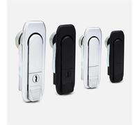 MS738 Push to Open Latch Push Button Lock Electric Box Plane Lock Switch Cabinet Door Lock 1Pcs(Matte,No Key)