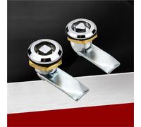 MS845 Cylinder Lock Distribution Box Switch File Cinet Door Lock Industrial Chassis Equipment Triangle Tongue Lock Core 1Pcs(with Handle-Black)