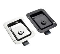 Ms858A Flat Lock Stainless Steel Cabinet Heavy Door Industrial Electrical Box Panel 1Pcs(Carbonsteelblack-2)