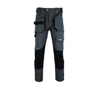 MS9 Mens Cargo Combat Slim Fit Stretch Spandex Elasticated Flexible Work Working Trouser Trousers Pants Jeans Grey