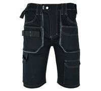 MS9 Mens Cargo Combat Slim Fit Stretch Spandex Work Working Short Shorts Black