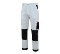 MS9 Mens Cargo Combat Work Working Trouser Trousers Pants Jeans with Multifuncational Pockets White