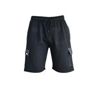 MS9 Mens Cargo Jogging Bottom Fleece Work Shorts Tracksuit Cargo Shorts H15 Black