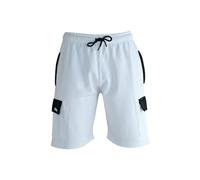 MS9 Mens Cargo Jogging Bottom Fleece Work Shorts Tracksuit Cargo Shorts H15 White