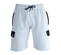 Ms9 Mens Cargo Painter Decoration Jogging Fleece Work Shorts Tracksuit Cargo Shorts H15, White - S