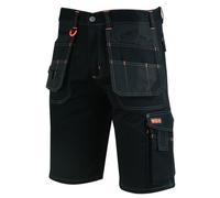 Ms9 Mens Cargo Redhawk Holster Pockets Painter Tactical Work Working Shorts T5, Black - 38W