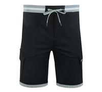 MS9 Mens Designer Slim Fit Stretch Spandex Sports Casual Shorts Zip Pockets C5 Black