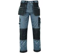 Ms9 Mens Hi Viz Cargo Combat Holster Pockets Tactical Working Work Trouser Trousers Pants Jeans E1, Grey - 34W/30L