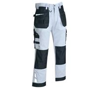 Ms9 Mens Hi Viz Cargo Combat Holster Pockets Tactical Working Work Trouser Trousers Pants Jeans E1, White - 40W/32L