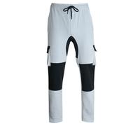Ms9 Mens Painters Fleece Decorators Combat Cargo Work Trousers Pants Joggers H10, White - L