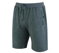 MS9 Mens Summer Gym Running Sports Shorts Casual Short with Zip Pockets C1 Dark Gray