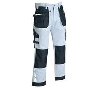 MS9 Mens Work Cargo Combat Holster Pockets Tactical Working Work Trouser Trousers Pants Jeans White