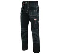 MS9 Men's Work Cargo Trousers Pants Jeans Comes with Multi Functional Pockets T5 Black