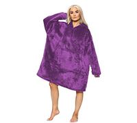 MS9 Women's Oversized Hoodie Wearable Blanket Hoodie Top With Sherpa Lining