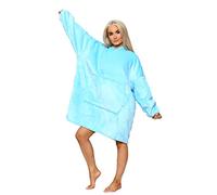 MS9 Women's Oversized Hoodie Wearable Blanket Hoodie Top With Sherpa Lining