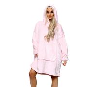 Ms9 Women's Oversized Hoodie Wearable Blanket Hoodie Top With Sherpa Lining Pink