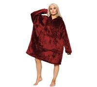 Ms9 Women's Oversized Hoodie Wearable Blanket Hoodie Top With Sherpa Lining Watermelon Red