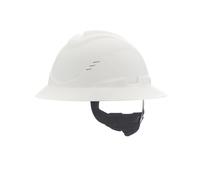 MSA 10215828 V-Gard C1 Vented White Full Brim Hard Hat with ReflectIR Cooling Thermal Barrier and Fas-Trac III Suspension - Uses Highly Innovative Cooling Features to Help Alleviate Heat Stress
