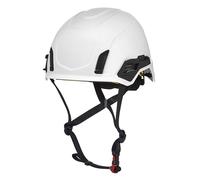 MSA 10242822 V-Gard H2 Pro Safety Type 2 Helmet with Comfortable Fas-Trac III Ratchet Suspension | Push-Button Accessory Rail and Universal Lighting Clips | MIPS® | Non-Vented, Standard Size in White