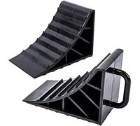 MSA 2 x Wheel Chocks With Handle Brake Wedges Caravan Trailer Tyre Chock