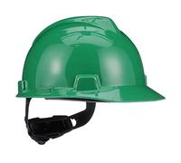 MSA 475362 V-Gard Cap Style Safety Hard Hat With Fas-Trac III Ratchet Suspension | Polyethylene Shell, Superior Impact Protection, Self Adjusting Crown-Straps - Standard Size in Green