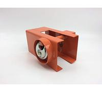 MSA Heavy Duty Caravan Tow Hitch Lock, Orange Security Lock with Keys, Trailer Anti-Theft Device