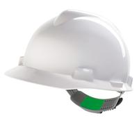 MSA GV111 V-Gard Safety Helmet, PushKey Sliding Suspension, White