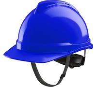 MSA V-Gard 500 construction helmet - a non-ventilated safety helmet for construction sites and electricians - a durable helmet compliant with DIN EN 397 for work - Blue