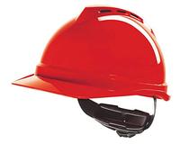 MSA V-GARD 500 Vented Safety Helmet Red
