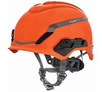 MSA V-Gard H1 Safety Industry Climbing Helmet - Novent - Orange - 52-64 cm - Hard hat with chinstrap for Work at Height and Rescue - EN397 & ANSI