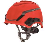 MSA V-Gard H1 Safety Industry Climbing Helmet - Novent - Red - 52-64 cm - Hard hat with chinstrap for Work at Height and Rescue - EN397 & ANSI