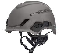 MSA V-Gard H1 Trivent Safety Climbing Helmet - Ventilated - Gray - 52-64 cm - Hard hat with chinstrap for Work at Height and Rescue - EN12492 & ANSI