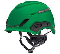 MSA V-Gard H1 Trivent Safety Climbing Helmet - Ventilated - Green - 52-64 cm - Hard hat with chinstrap for Work at Height and Rescue - EN12492 & ANSI