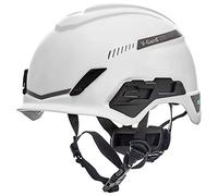MSA V-Gard H1 Trivent Safety Climbing Helmet - Ventilated - White - 52-64 cm - Hard hat with chinstrap for Work at Height and Rescue - EN12492 & ANSI