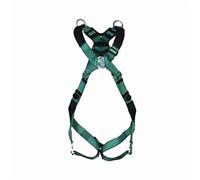 MSA V-Form Full Body Back Chest Shoulder D-Ring Bayonet Safety Harness Green XL MSA10206047