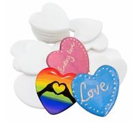 MSACC 16Pcs Heart Shaped Rocks, 2.6 inch Natural DlY Painting Rock, Flat Smooth Kindness Stone for Arts, Crafts, Decorations, Making Holiday Gifts, Art Projects, Fairy TaleThemed PartyEvents