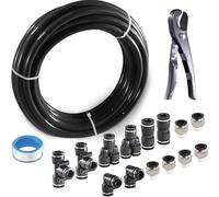MSAEIQUN High Pressure Black Nylon Air Tubing Kit - 1/2" OD x 32.8ft, DOT, PA Material, for Air Line Tubing, Pneumatic Tools, Fluid Transfer