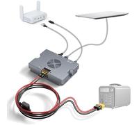 MSAFF Starlink High-Performance PoE Injector for Gen 3 - 350W, 52V/6A Output, USB-A & Type-C, DC 9-36V Input, Smart Cooling & Rugged Aluminum Case, Includes 1.5m XT60H-F Cable