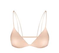 MsAnya Bralette for Women Girls Teens Low Support Triangle V Neck Bra A-B Cups Strappy Training Bra Padded Wire Free, Nude, M