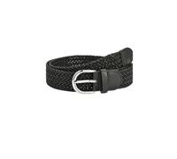 MSAONPRNICE Wide Belt Women Knitted Braid Jeans Dress Belt With Metal Silver Pin Buckle Casual Belt For Women(Black)