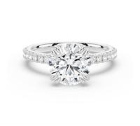 MSBLUE® Moissanite Engagement Ring, 1.0-2.0 CT Solitaire D Color VVS 1 Moissanite Diamond, 14K Gold Vermeil, gifts for women., #5, Metal, Moissanite