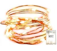 MSC 10ft / 3M * 30 LED's Battery Fairy Lights Powered LED Warm White Coloured String On Copper Cable with Light Effects, Ideal for Christmas, Xmas, Party,Wedding,Decoration Warm-Batt-3M