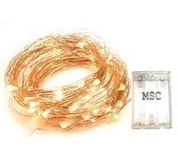 MSC - 23ft / 7m - 70 Led's Batt Powered LED Warm White Coloured String Fairy Lights On Copper Cable, Ideal for Christmas, Xmas, Party,Wedding,Decoration Warm-Batt-7m