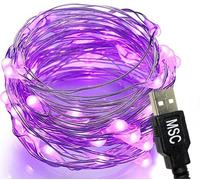 MSC - 33 ft / 10M - 100 * LED Purple Coloured String Fairy Lights On Copper Cable, Ideal for Christmas, Xmas, Party,Wedding,Decoration Purple-USB1