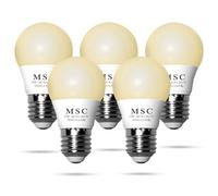 MSC 4W Large Edison Screw LED Light Bulb E27 - Warm Light Bulb with 300 Lumens, Warm Light 3500K, 45W Incandescent Equivalent, Energy-Saving, 30,000 Hour Lifespan, and Non-Dimmable, 5 Pack