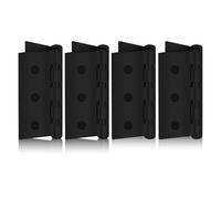 MSC Black Stainless Steel Door Hinges 3 Inch - Heavy Duty Folding Butt Hinge with Screws, Rust-Resistant Matte Finish, Ideal for Internal & External Doors & Cabinets (Pack of 4)