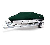 MSC Heavy Duty 600D Marine Grade Polyester Canvas Trailerable Waterproof Boat Cover,Fits V-Hull,Tri-Hull, Runabout Boat Cover (Model D - Length:17'-19' Beam Width: up to 96", Forest Green)