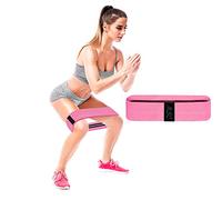 MSC Strong Resistance Bands for General Leg Exercises - Booty Bands/Gym accessories Workout Bands - Fabric resistance band Stretch Loops Band Anti Slip Elastic fitness equipment - (Med)