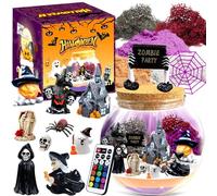Mscawow Halloween Terrarium Kit for Kids, DIY Light-Up Decoration Arts & Craft Kit - 4 5 6 7 8-12 Year Old Boys Girls Halloween Toys Gift